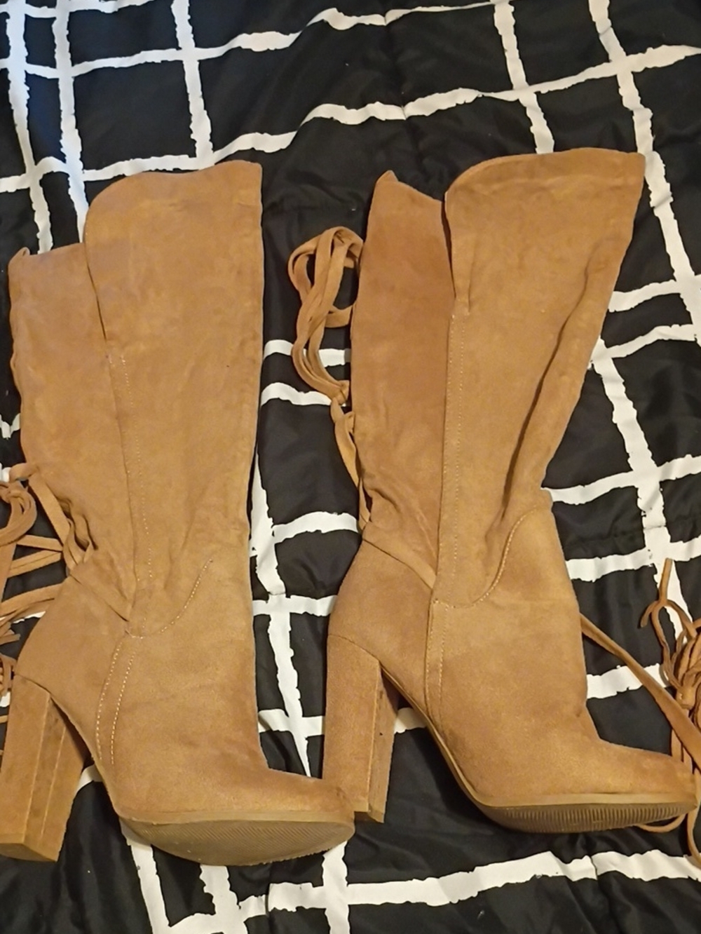 Brown High Heel Knee High Boots